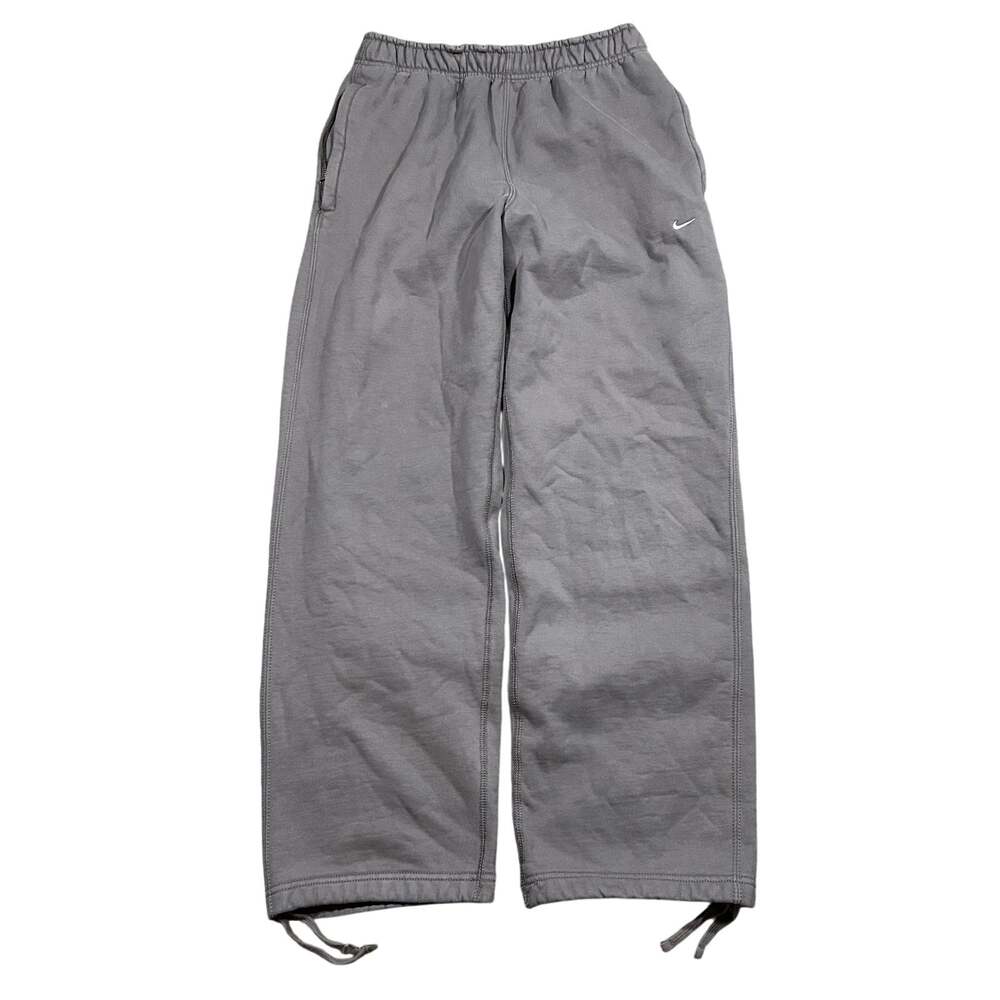 Nike Open Hem Sweatpants Men’s Small Dark Gray Heavyweight Solo Swoosh